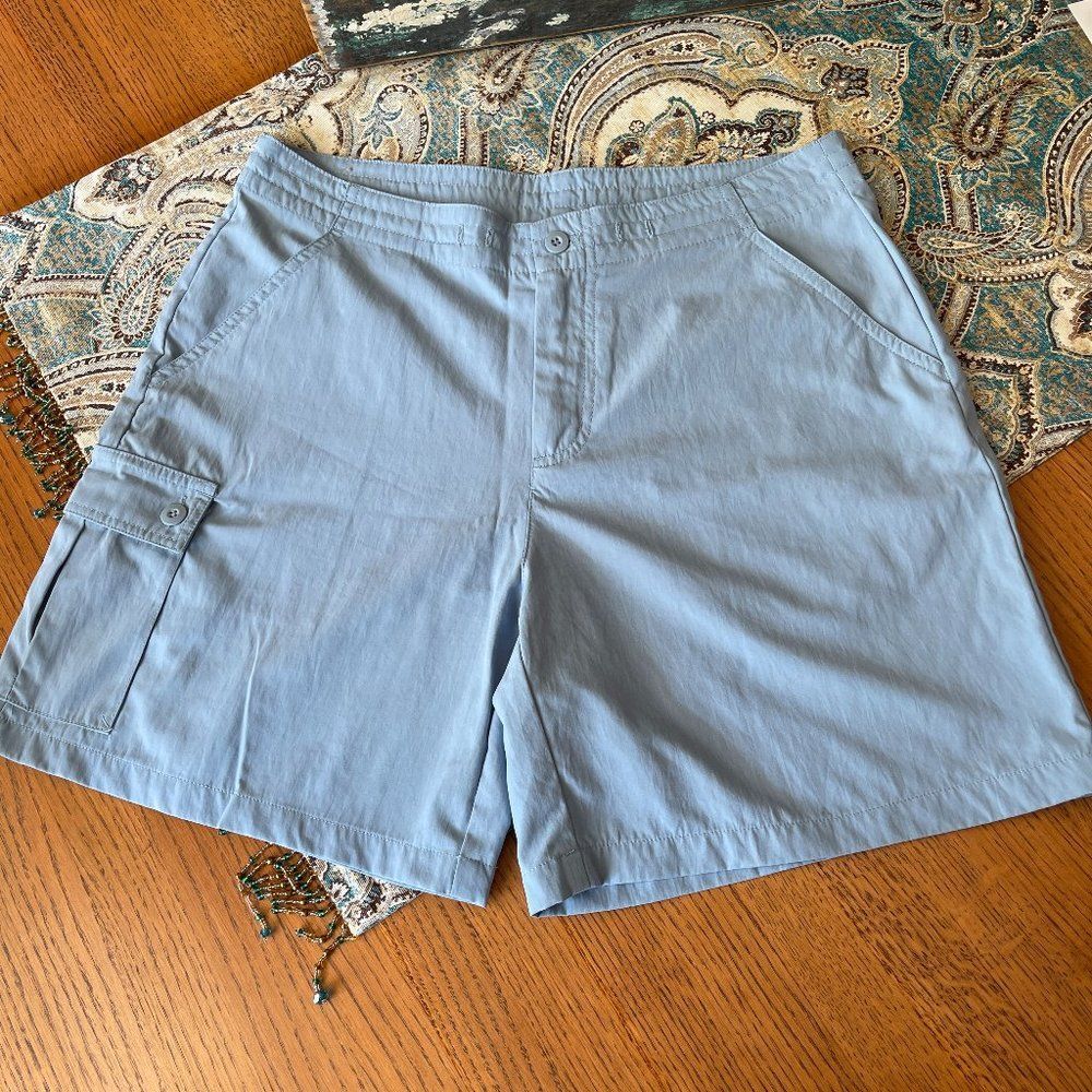 Weatherproof Damas Shorts Womens 10 Light Blue Stretch Quick Dry Utility Hiking
